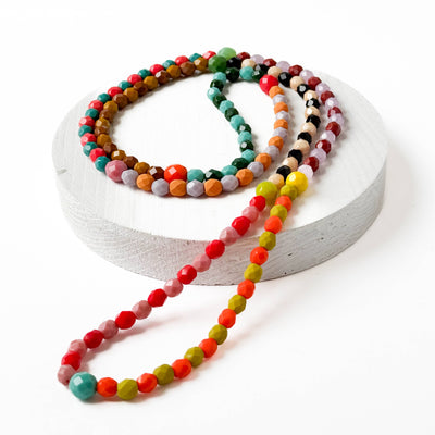 Long Colorful Bead Necklace - 260 Jewelry