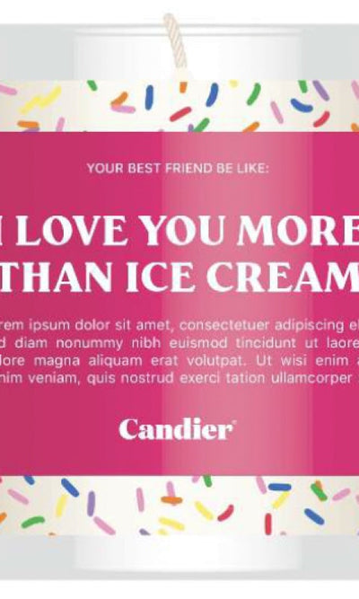 Love You More Than Ice cream Candle - GIFT