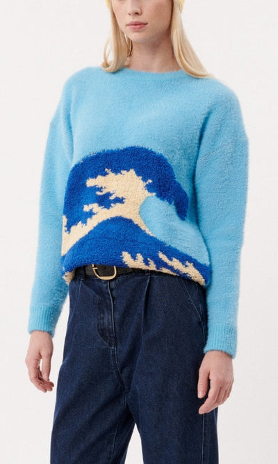 Maeko Wave Sweater - Shirts & Tops