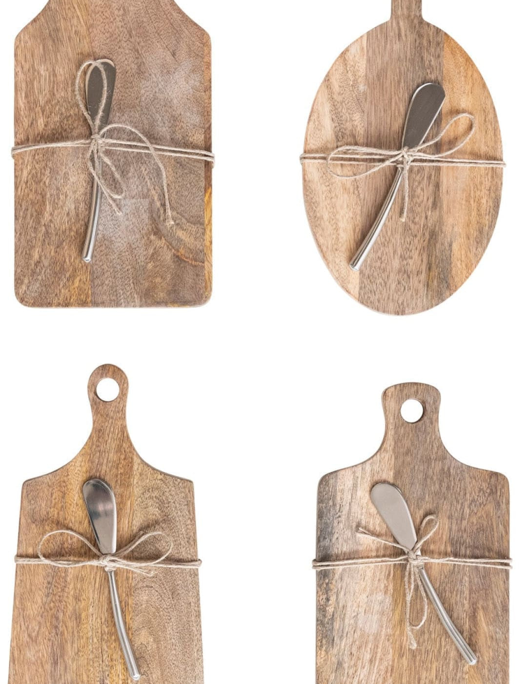  Handle & Canape Knife, 4 Styles, Set of 2