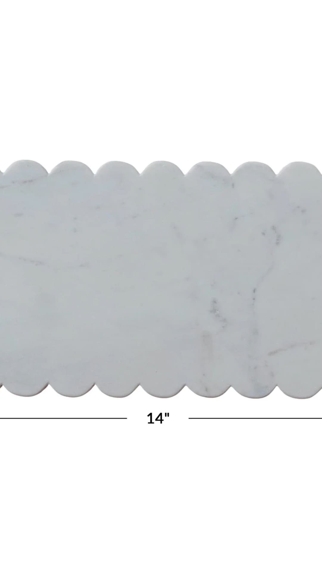 Marble Scalloped Cheese/Cutting Board - White - 310 Home/Gift