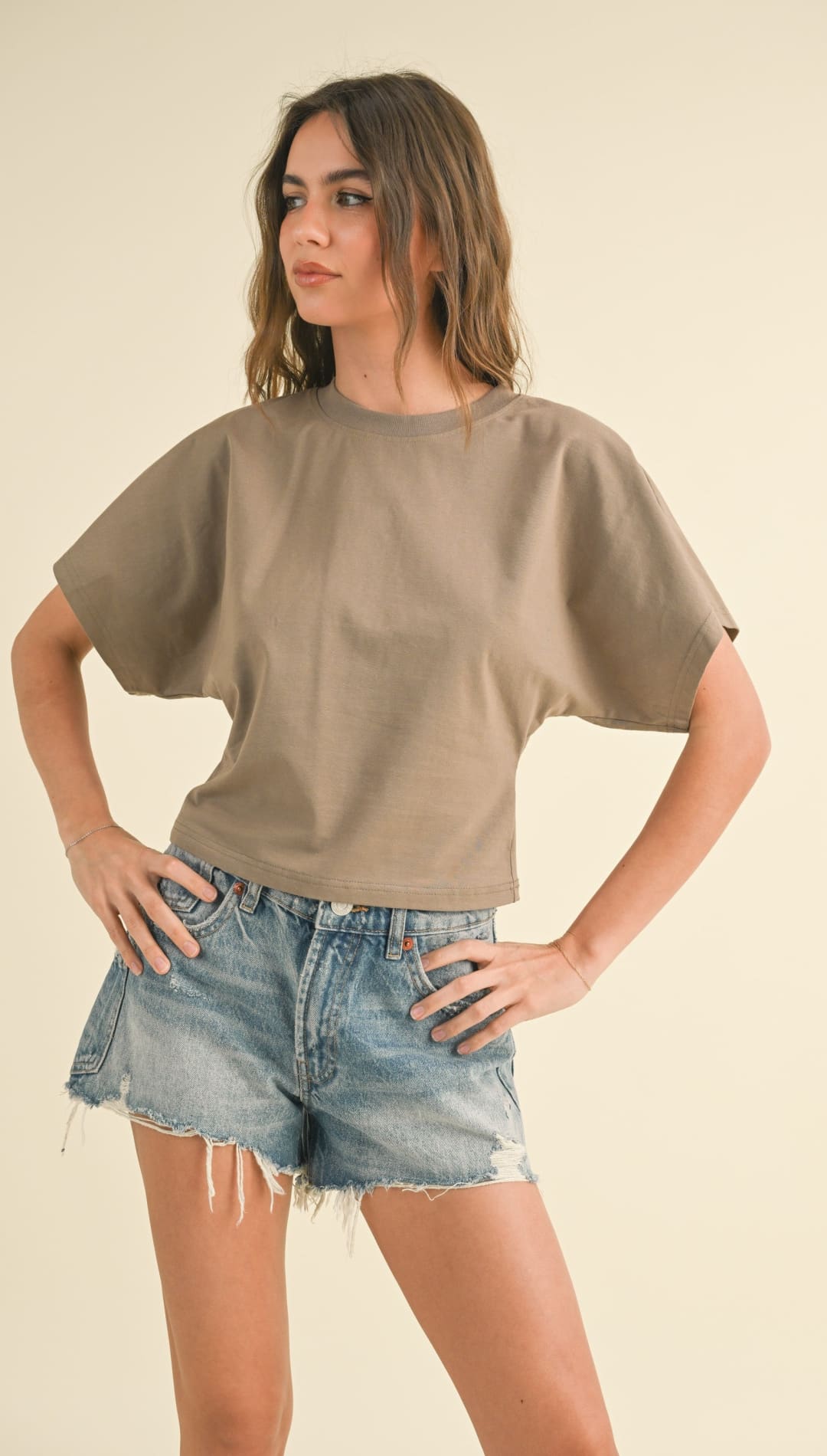 Marie Wide Sleeve Tee - 100 Short Sleeve