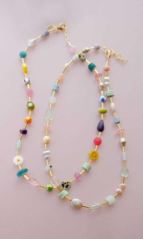 Mariposa Beaded Necklace - Bright