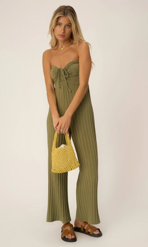 Marseille Strapless Rib Jumpsuit - 220 Other Bottoms