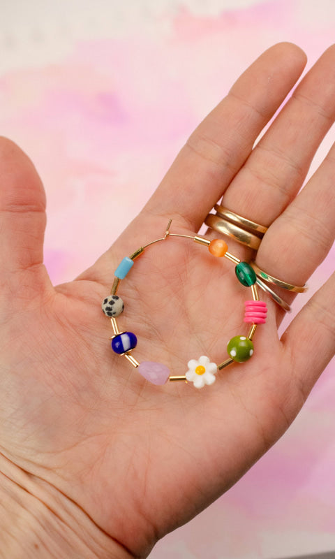 Maxi Beaded Hoops