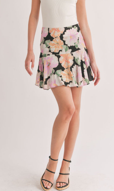 Meadows Flare Mini Skirt