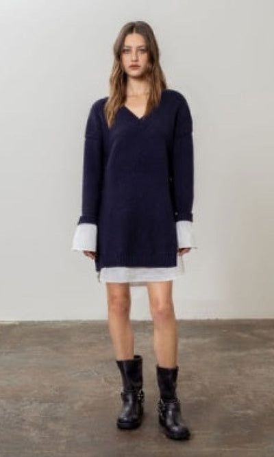 Mia Sweater Combo Dress - Dress