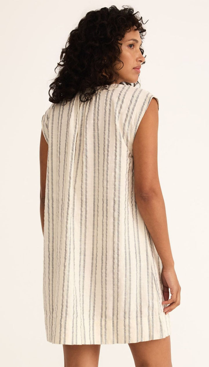 Striped sleeveless dress.