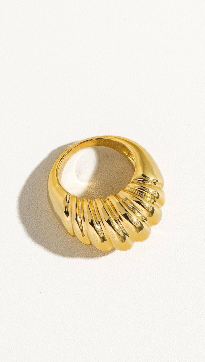 Nalani 18K GoldContemporary Croissant Ring - Yellow Gold / 6 - 260 Jewelry