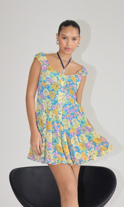 Nessa Floral Printed Dress - Dress