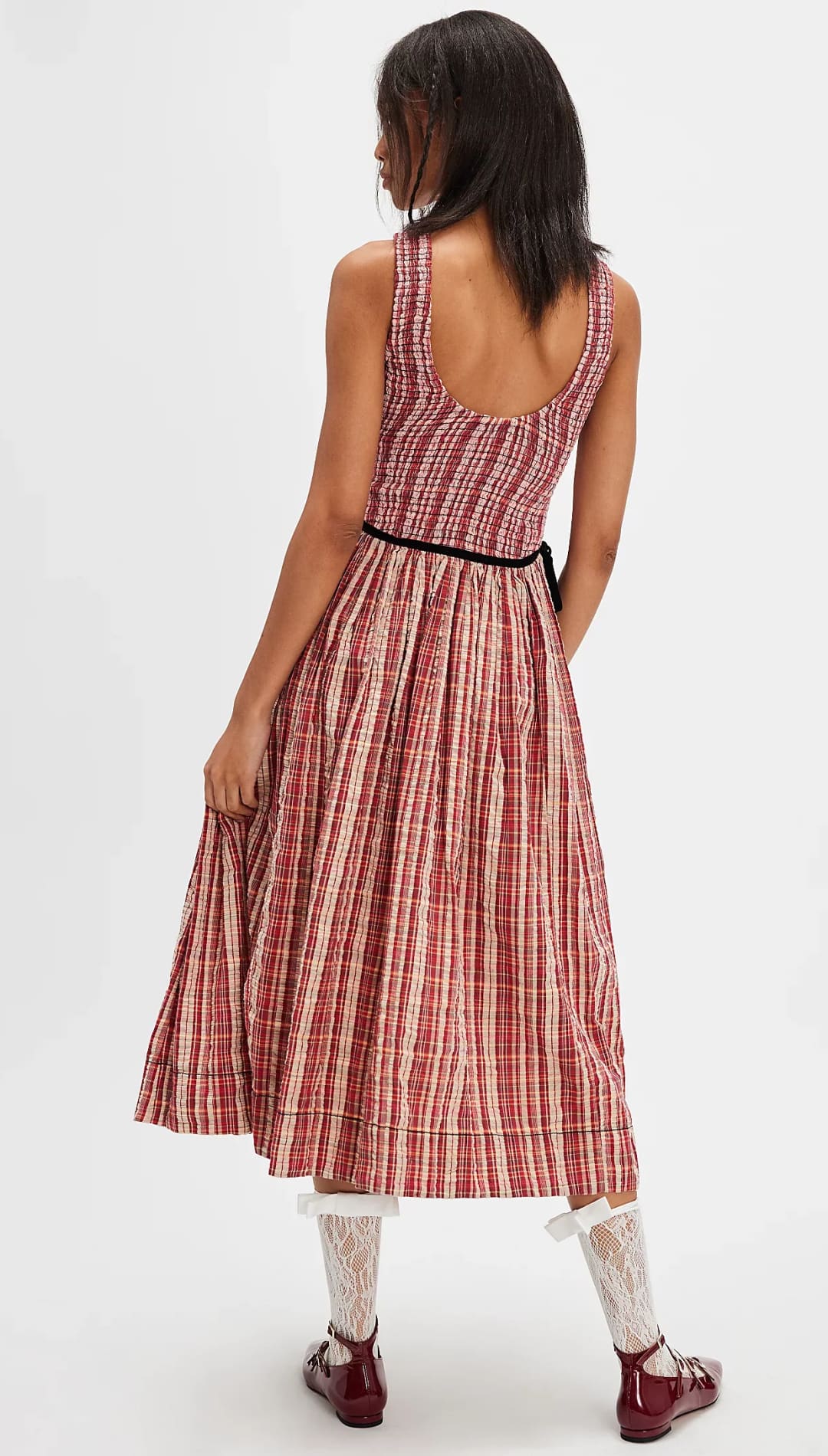 Nightingale Plaid Midi Dress - 180 Dresses