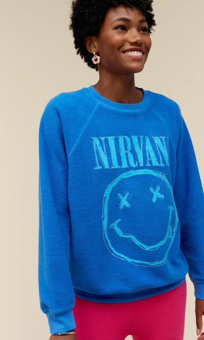 Nirvana Smiley Reversed Sweatshirt - 130 Graphics