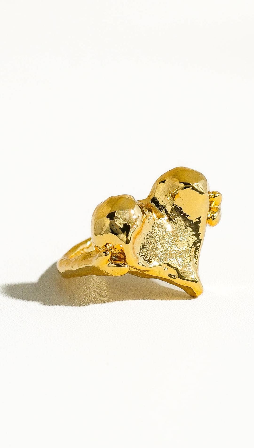 Prairie 18K Gold Non Tarnish Statement Heart Ring - 260 Jewelry