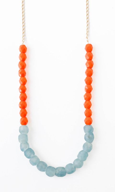 Recycled African Glass And Mixed Bead Necklace - 260 Jewelry