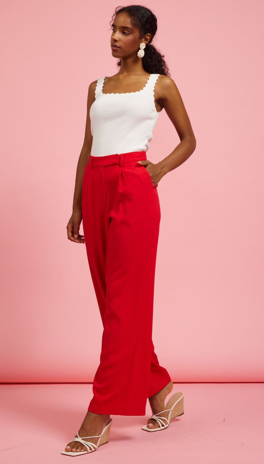 Red Straight Leg Pants - 220 Other Bottoms