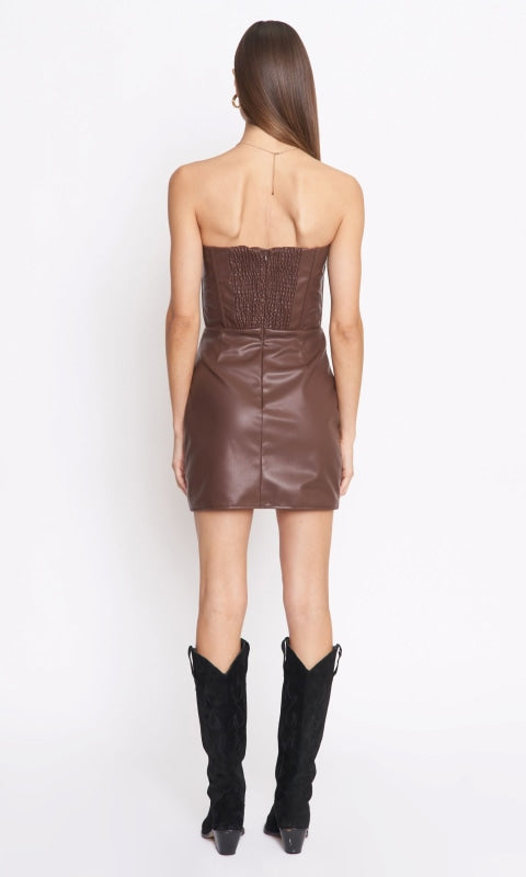 Reda Faux Leather Dress - Dress