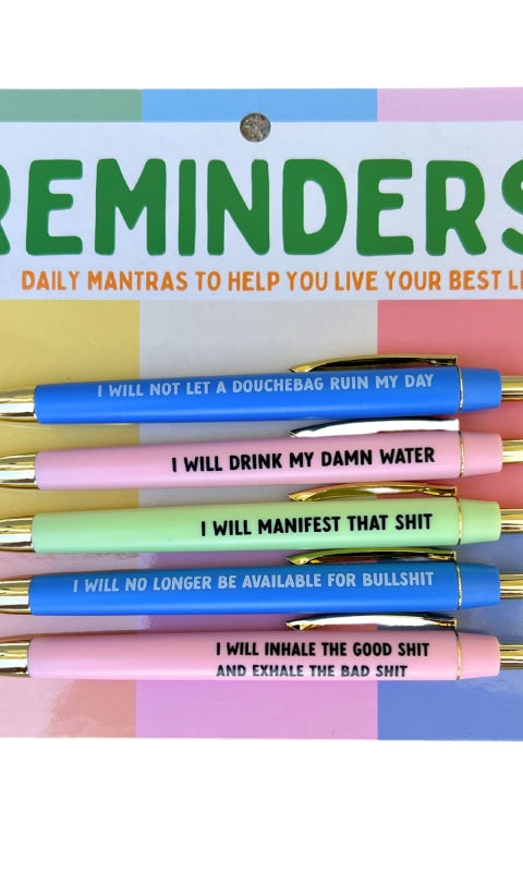 Reminders Pen Set (funny office gift) - 310 Home/Gift