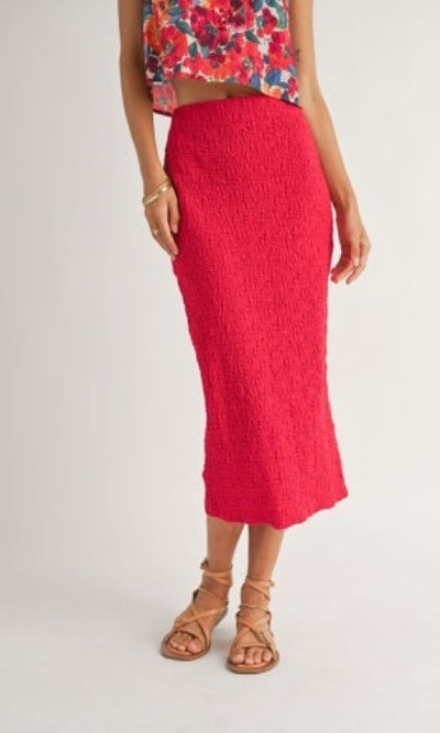 SADIE & SAGE WOMEN 220 Other Bottoms ON THE PIER KNIT MIDI SKIRT - 220 Other Bottoms
