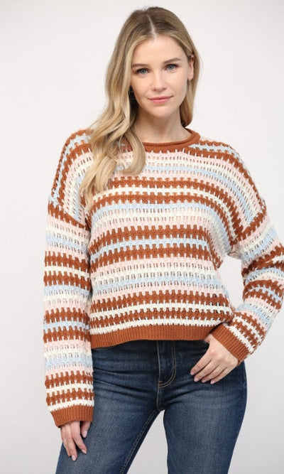 Seaside Crochet Sweater - Shirts & Tops
