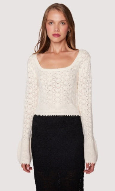 Serena Pointelle Knit Top - 140 Sweaters