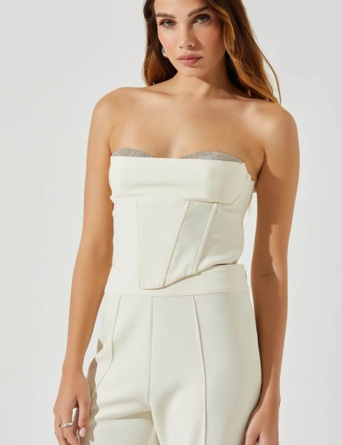 Shanna Rhinestone Corset Top - 120 Sleeveless