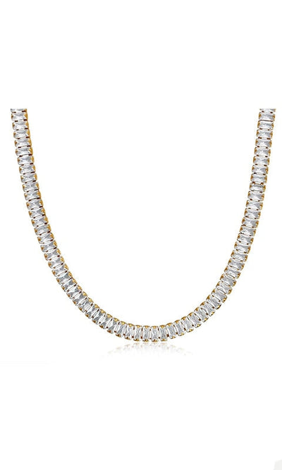 Shayna Baguette Necklace - Jewelry