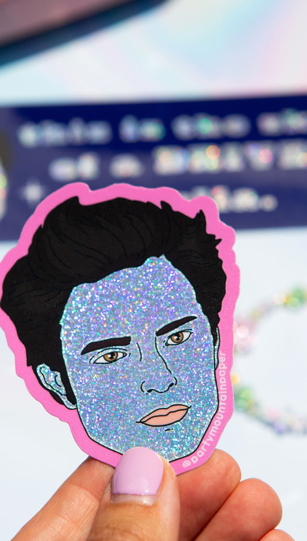 Sparkle Edward Holographic Sticker - 310 Home/Gift