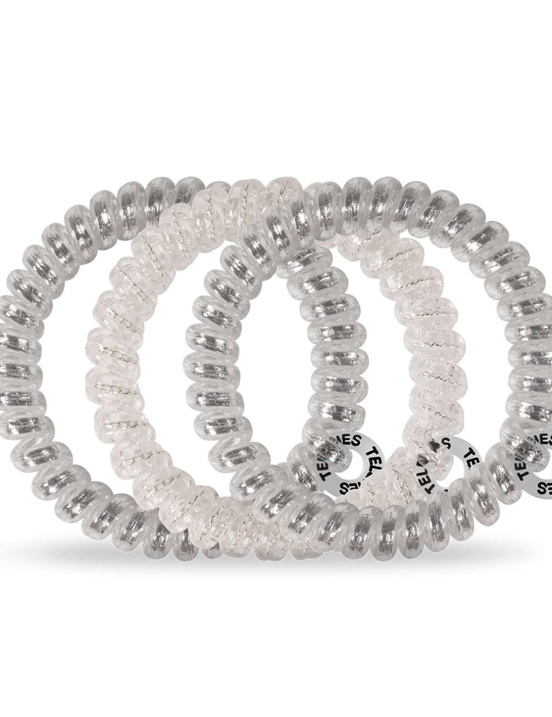 Clear spiral hair ties set of 10