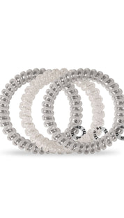 Clear spiral hair ties set of 10