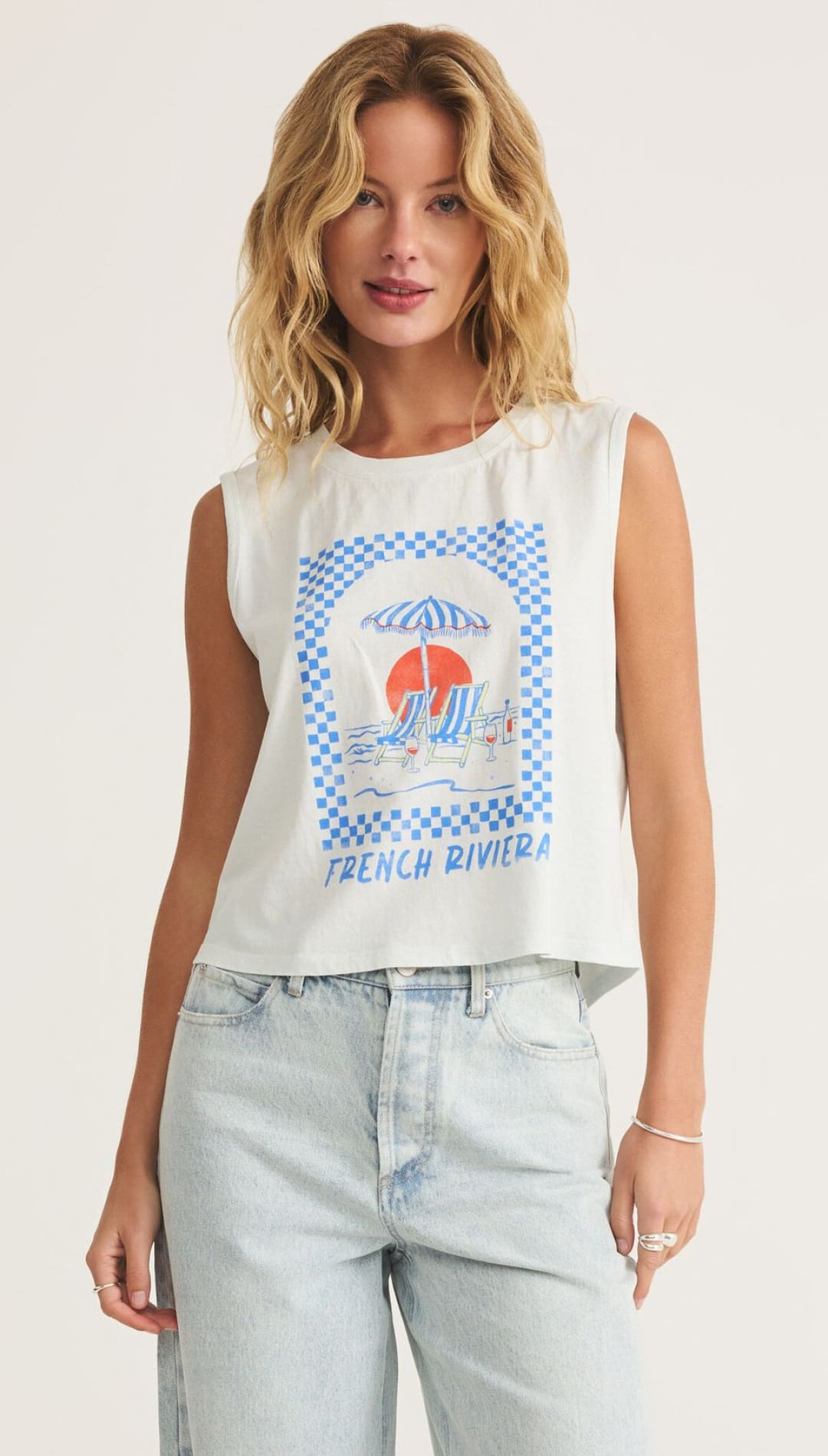 Woman’s graphic tank top.