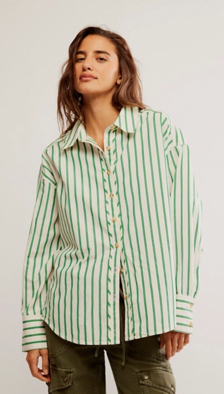 Striped Varsity Vibes Shirt - 110 Long Sleeve