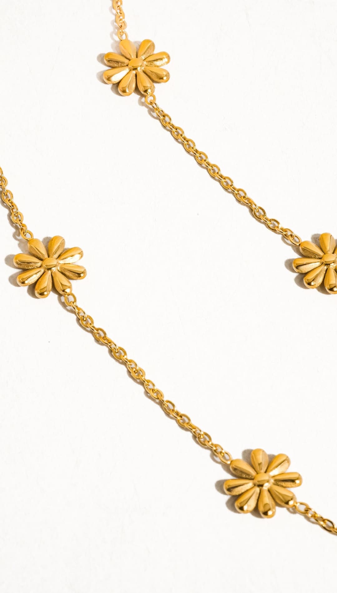 Sundown Daisy Chain Necklace 18K GP/SS - 260 Jewelry