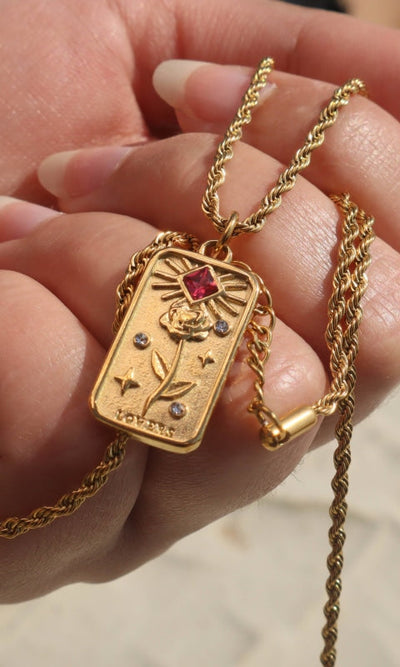 The Lovers’ Tarot Card Necklace - GIFT