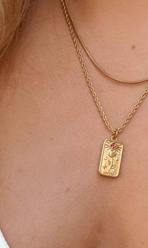 The Lovers’ Tarot Card Necklace - GIFT