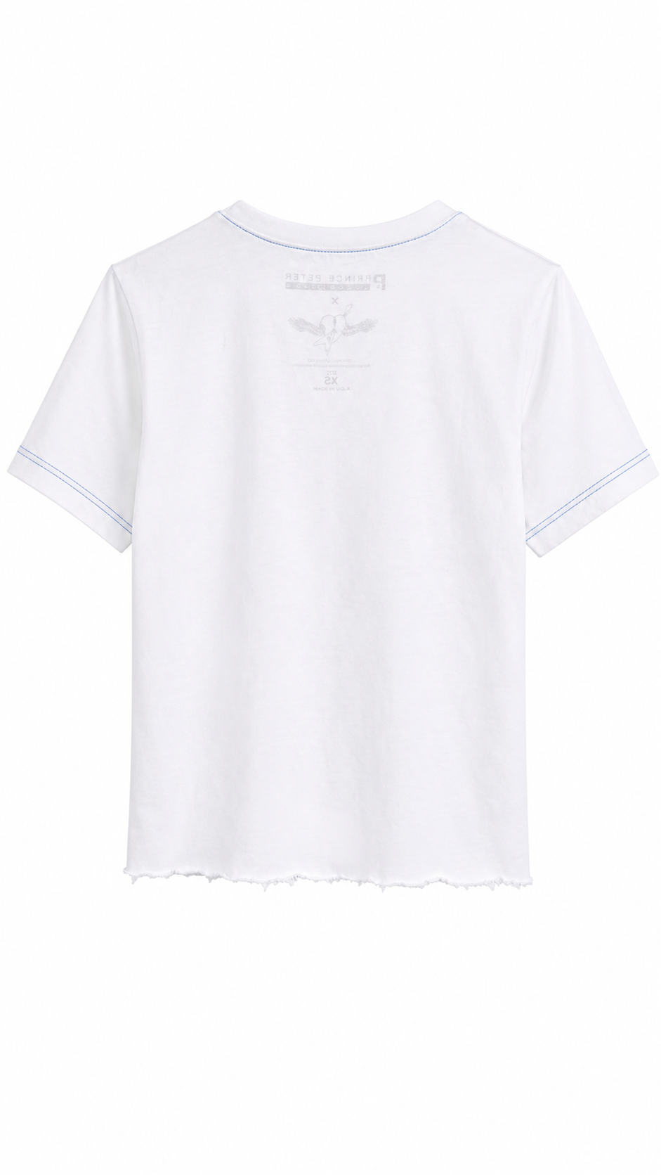 White t-shirt shirt on a white background