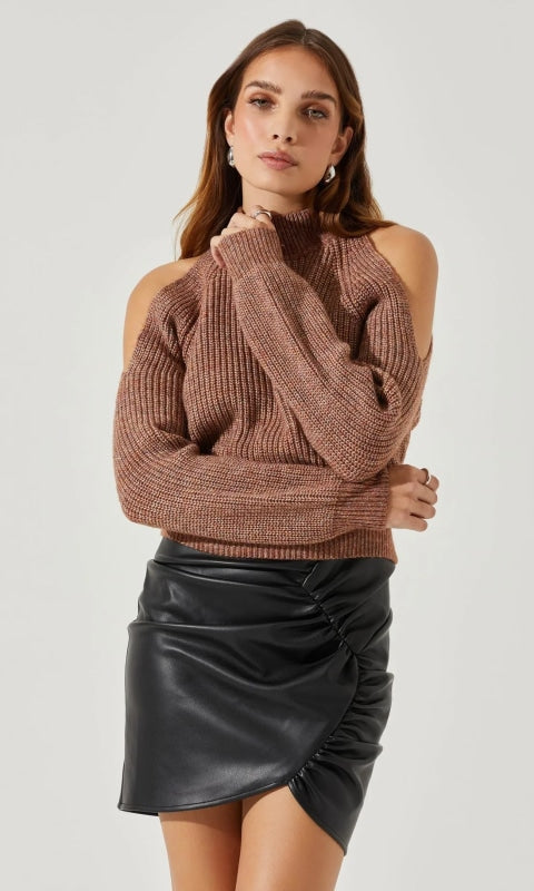 Tori Cold Shoulder Sweater - 110 Long Sleeve