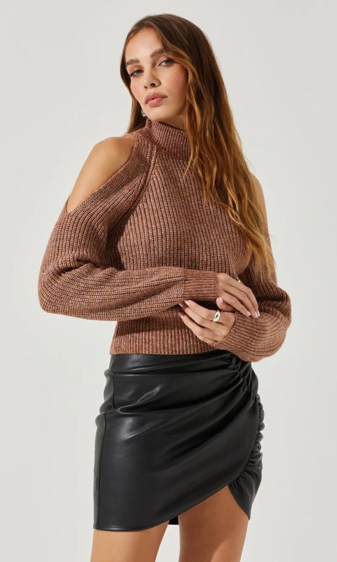 Tori Cold Shoulder Sweater - 110 Long Sleeve