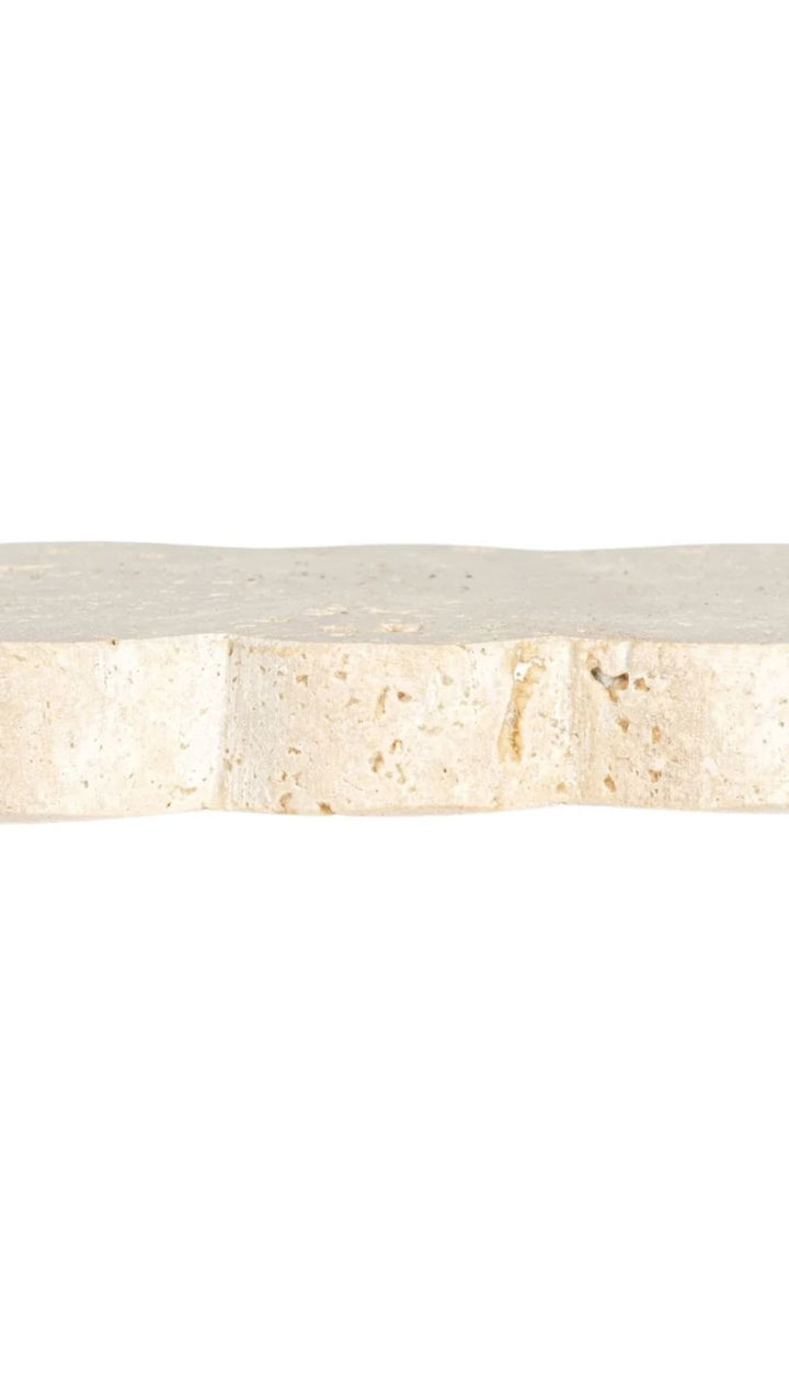 Travertine Coasters w/ Scalloped Edge - Natural - 310 Home/Gift