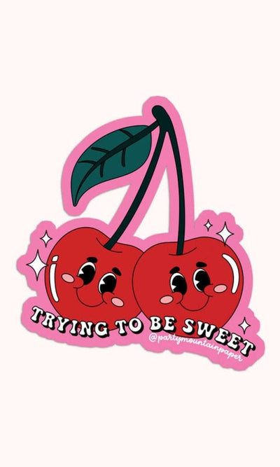 Trying To Be Sweet Sticker - GIFT