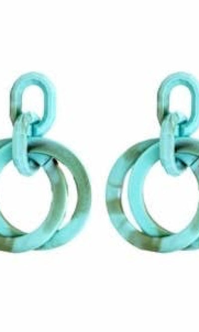 Turquoise Layered Hoops - Jewelry