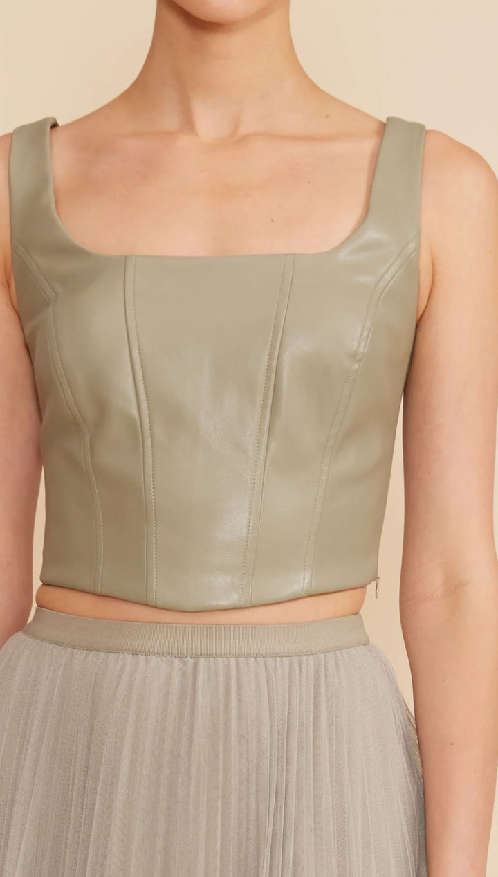 Val Faux Leather Top - 120 Sleeveless