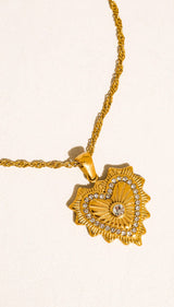 Valea CZ Heart Pendant Necklace