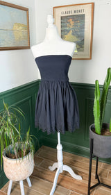 Free People Strapless Eyelet Dress