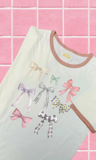 Watercolor Bows Ringer Tee - 130 Graphics