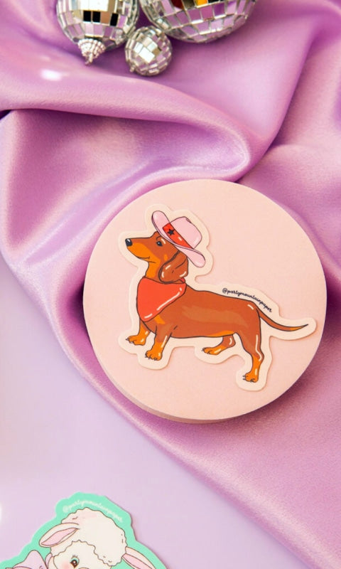 Weenie Dog Cowboy Sticker - 310 Home/Gift