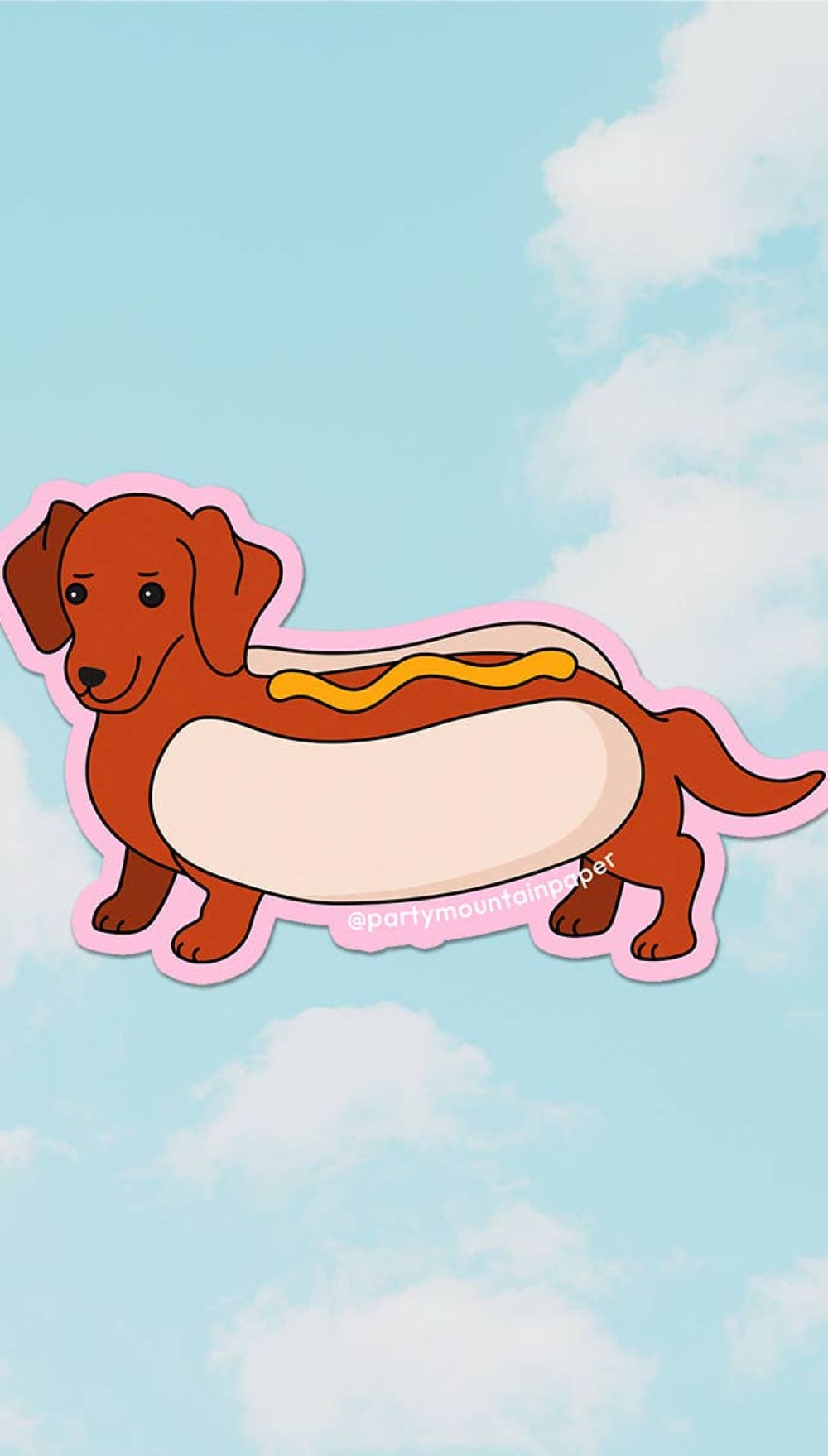 Weenie Hotdog Sticker (Mustard) - 310 Home/Gift