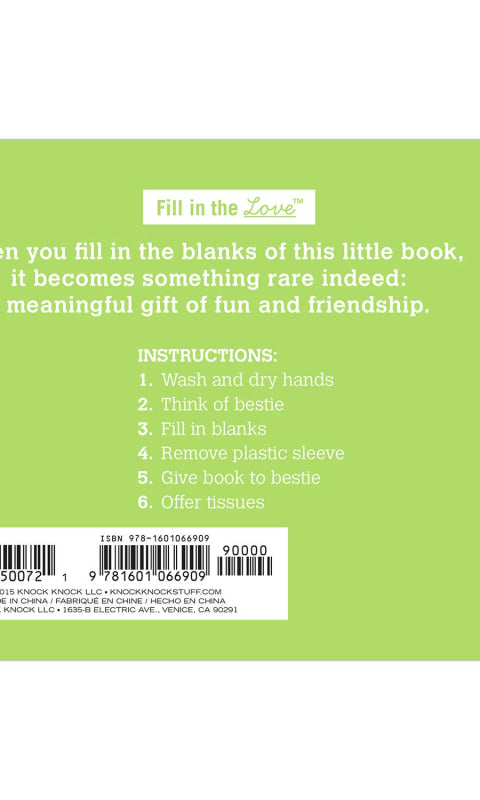 Why You’re My Bestie Fill in the Love® Book - 310 Home/Gift