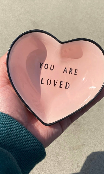 You Are Loved - Heart Shaped Trinket Bowls - GIFT