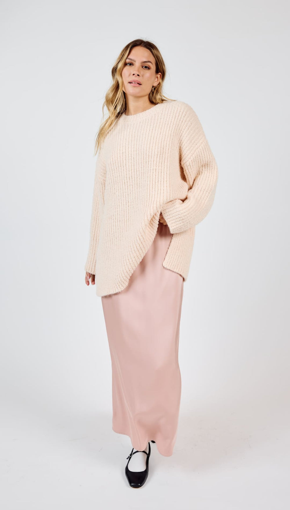 Your Needs Ribbed Knit Sweater - Peach - 140 Sweaters