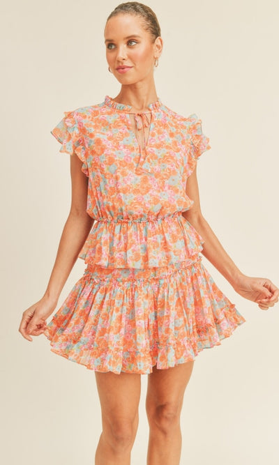 Joelle Floral Printed Dress - Dress